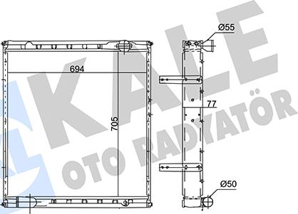 KALE OTO RADYATÖR 210300 - Радіатор, охолодження двигуна autocars.com.ua