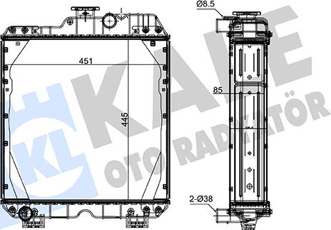 KALE OTO RADYATÖR 212700 - Радіатор, охолодження двигуна autocars.com.ua