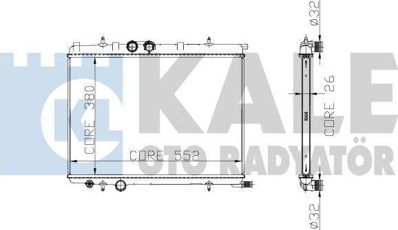 KALE OTO RADYATÖR 213100 - Радіатор, охолодження двигуна autocars.com.ua