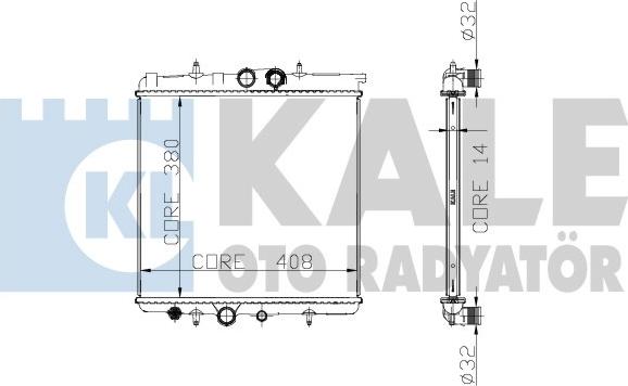 KALE OTO RADYATÖR 213200 - Радіатор, охолодження двигуна autocars.com.ua