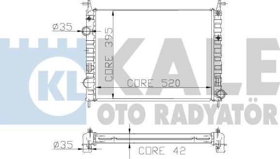 KALE OTO RADYATÖR 214700 - Радіатор, охолодження двигуна autocars.com.ua