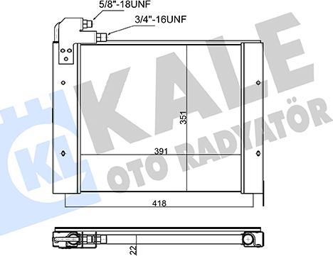 KALE OTO RADYATÖR 215100 - Конденсатор, кондиціонер autocars.com.ua