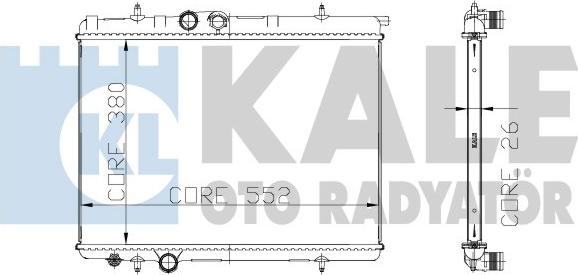 KALE OTO RADYATÖR 215999 - Радіатор, охолодження двигуна autocars.com.ua