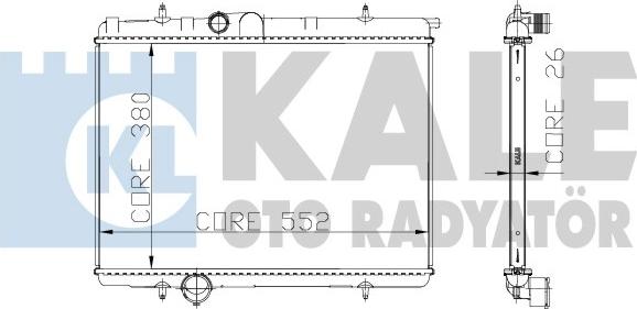 KALE OTO RADYATÖR 216299 - Радіатор, охолодження двигуна autocars.com.ua