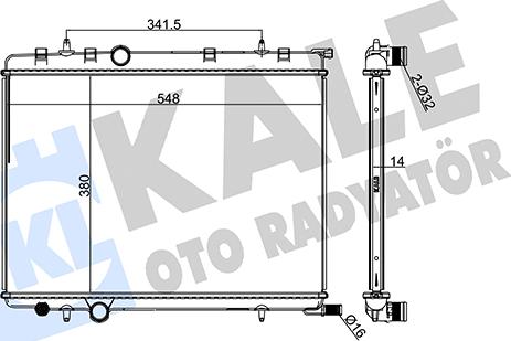 KALE OTO RADYATÖR 216900 - Радіатор, охолодження двигуна autocars.com.ua