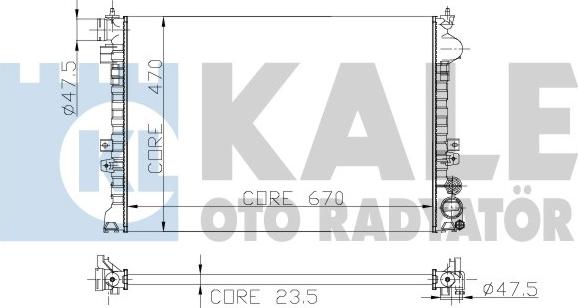 KALE OTO RADYATÖR 217400 - Радіатор, охолодження двигуна autocars.com.ua