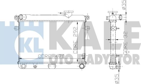 KALE OTO RADYATÖR 229500 - Радіатор, охолодження двигуна autocars.com.ua