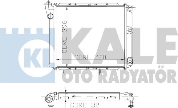 KALE OTO RADYATÖR 229600 - Радіатор, охолодження двигуна autocars.com.ua