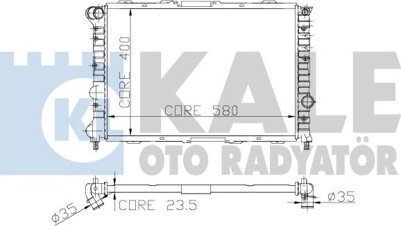 KALE OTO RADYATÖR 230700 - Радіатор, охолодження двигуна autocars.com.ua