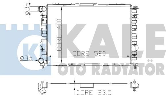 KALE OTO RADYATÖR 230800 - Радіатор, охолодження двигуна autocars.com.ua
