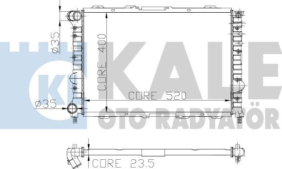 KALE OTO RADYATÖR 230 900 - Радіатор, охолодження двигуна autocars.com.ua