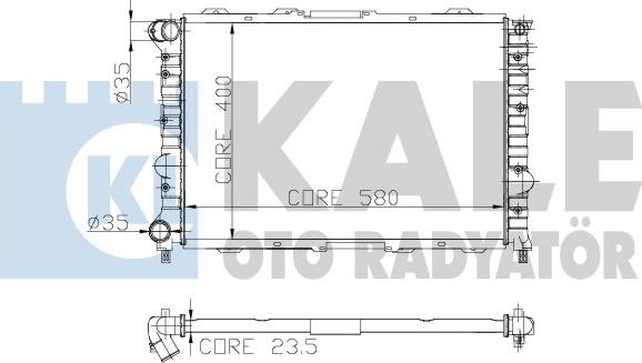 KALE OTO RADYATÖR 231000 - Радіатор, охолодження двигуна autocars.com.ua