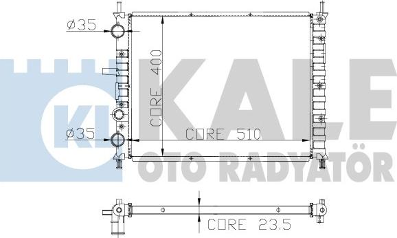 KALE OTO RADYATÖR 231200 - Радіатор, охолодження двигуна autocars.com.ua