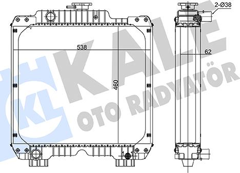 KALE OTO RADYATÖR 234700 - Радіатор, охолодження двигуна autocars.com.ua