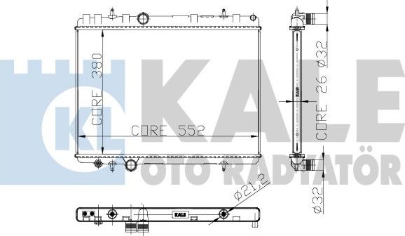 KALE OTO RADYATÖR 241200 - Радіатор, охолодження двигуна autocars.com.ua