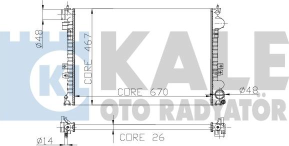 KALE OTO RADYATÖR 242500 - Радіатор, охолодження двигуна autocars.com.ua