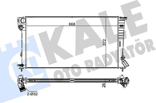 KALE OTO RADYATÖR 242700 - Радіатор, охолодження двигуна autocars.com.ua