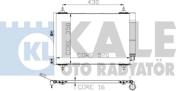 KALE OTO RADYATÖR 242900 - Конденсатор, кондиціонер autocars.com.ua