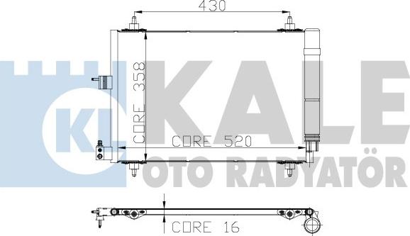 KALE OTO RADYATÖR 243000 - Конденсатор, кондиціонер autocars.com.ua