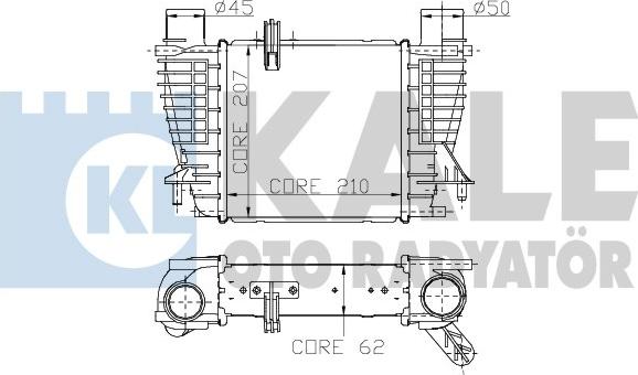 KALE OTO RADYATÖR 243400 - Интеркулер autocars.com.ua