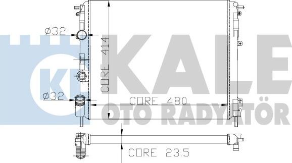 KALE OTO RADYATÖR 246200 - Радіатор, охолодження двигуна autocars.com.ua