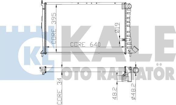 KALE OTO RADYATÖR 258200 - Радіатор, охолодження двигуна autocars.com.ua