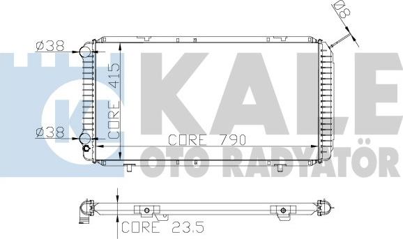 KALE OTO RADYATÖR 258400 - Радіатор, охолодження двигуна autocars.com.ua