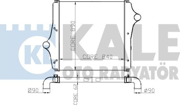 KALE OTO RADYATÖR 266800 - Интеркулер autocars.com.ua