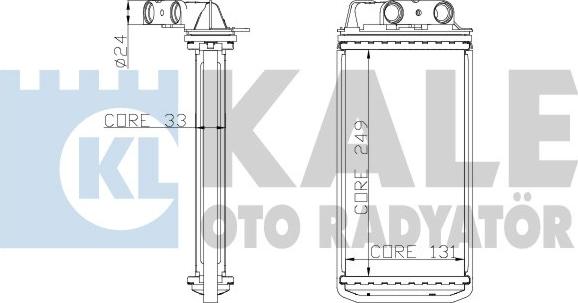 KALE OTO RADYATÖR 268600 - Теплообмінник, опалення салону autocars.com.ua