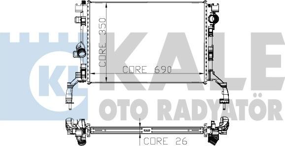 KALE OTO RADYATÖR 273700 - Радіатор, охолодження двигуна autocars.com.ua
