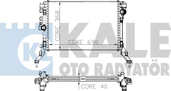 KALE OTO RADYATÖR 273900 - Радіатор, охолодження двигуна autocars.com.ua