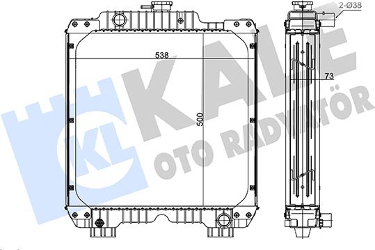 KALE OTO RADYATÖR 278800 - Радіатор, охолодження двигуна autocars.com.ua