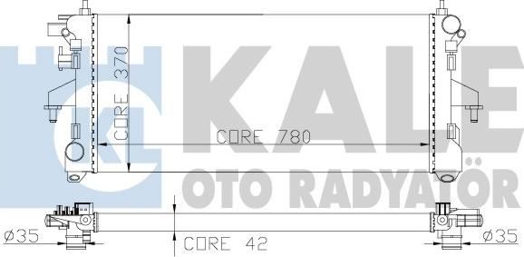 KALE OTO RADYATÖR 285600 - Радіатор, охолодження двигуна autocars.com.ua