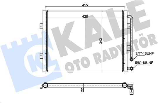 KALE OTO RADYATÖR 291800 - Конденсатор, кондиціонер autocars.com.ua