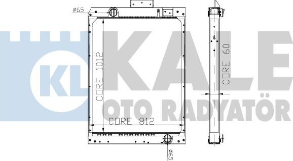 KALE OTO RADYATÖR 304500 - Радіатор, охолодження двигуна autocars.com.ua