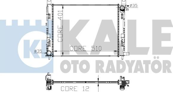 KALE OTO RADYATÖR 305900 - Радіатор, охолодження двигуна autocars.com.ua