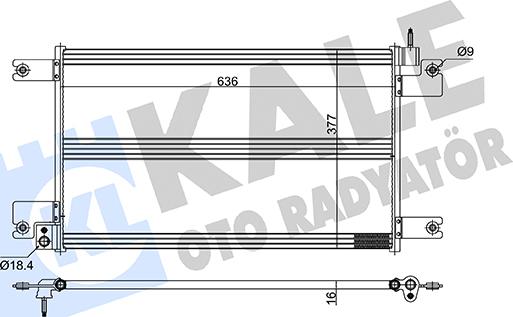 KALE OTO RADYATÖR 310100 - Конденсатор, кондиціонер autocars.com.ua