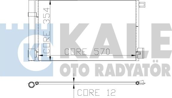 KALE OTO RADYATÖR 310300 - Конденсатор, кондиціонер autocars.com.ua
