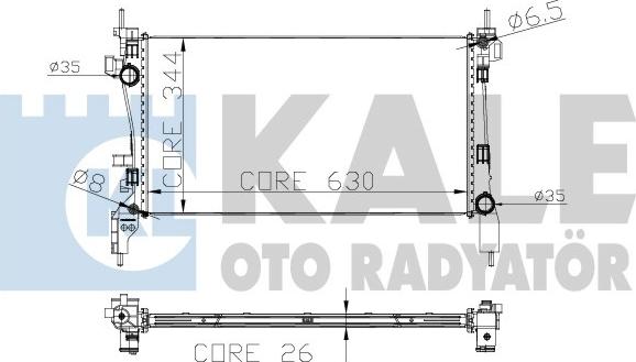 KALE OTO RADYATÖR 320600 - Радіатор, охолодження двигуна autocars.com.ua