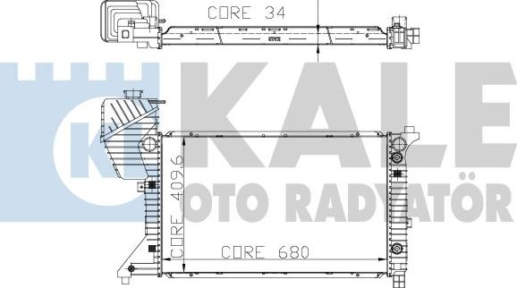 KALE OTO RADYATÖR 330200 - Радіатор, охолодження двигуна autocars.com.ua