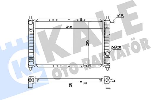 KALE OTO RADYATÖR 341930 - Радіатор, охолодження двигуна autocars.com.ua