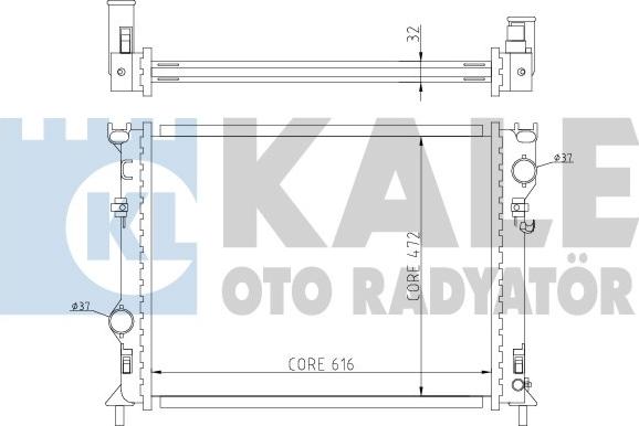KALE OTO RADYATÖR 341940 - Радіатор, охолодження двигуна autocars.com.ua