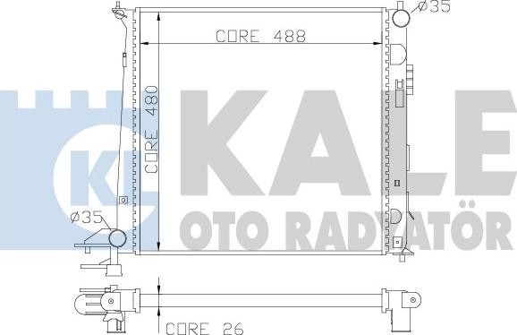 KALE OTO RADYATÖR 341960 - Радіатор, охолодження двигуна autocars.com.ua