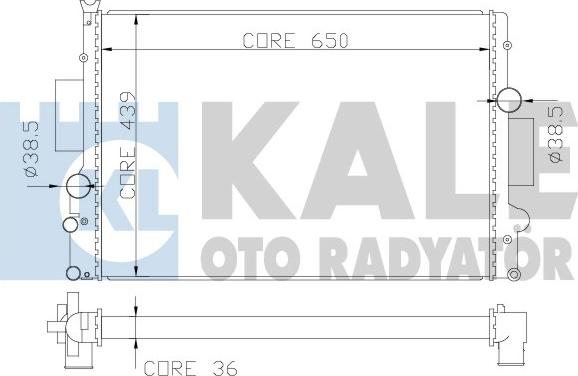 KALE OTO RADYATÖR 341985 - Радіатор, охолодження двигуна autocars.com.ua