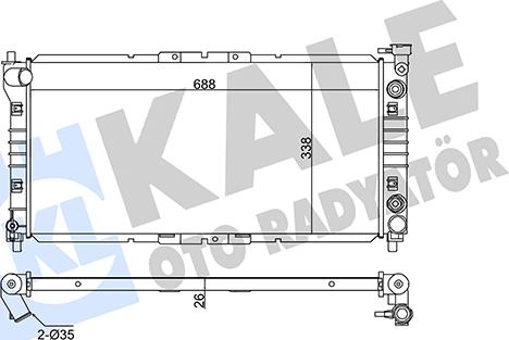 KALE OTO RADYATÖR 342025 - Радіатор, охолодження двигуна autocars.com.ua