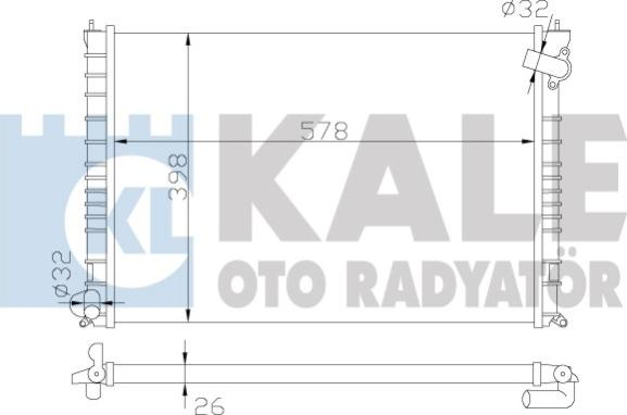 KALE OTO RADYATÖR 342030 - Радіатор, охолодження двигуна autocars.com.ua