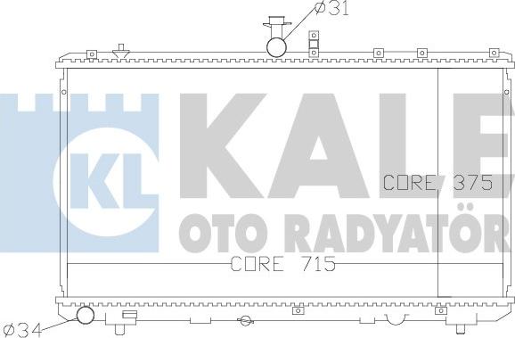 KALE OTO RADYATÖR 342125 - Радіатор, охолодження двигуна autocars.com.ua