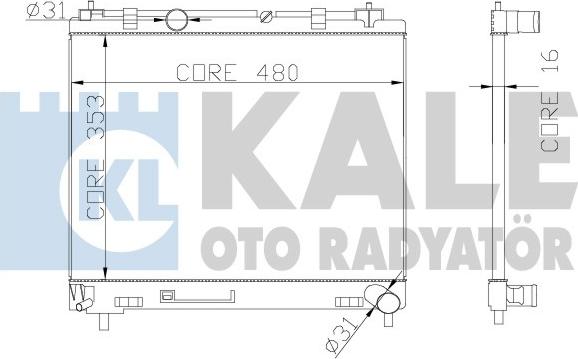 KALE OTO RADYATÖR 342140 - Радіатор, охолодження двигуна autocars.com.ua