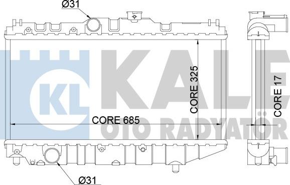 KALE OTO RADYATÖR 342160 - Радіатор, охолодження двигуна autocars.com.ua