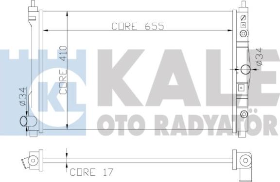 KALE OTO RADYATÖR 342255 - Радіатор, охолодження двигуна autocars.com.ua